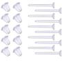 YOYOSTORE 3mm Invisible Plastic Earrings Blank Pins Stud Tiny Head Findings DIY Supplies (100 pieces/50 Pairs)