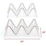 Taco Holders Set of 2 Premium Stainless Steel Stackable Stands, Each Rack Holds 2 or 3 Hard or Soft Tacos, Five Styles Available By 2lbDepot