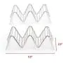 Taco Holders Set of 2 Premium Stainless Steel Stackable Stands, Each Rack Holds 2 or 3 Hard or Soft Tacos, Five Styles Available By 2lbDepot Taco Holders Set of 2 Premium Stainless Steel Stackable Stands, Each Rack Holds 2 or 3 Hard or Soft Tacos, Five Styles Available By 2lbDepot
