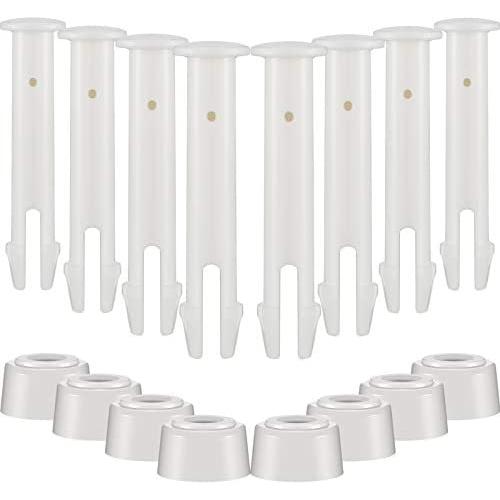 36 Pieces Plastic Pool Joint Pins 2.16 Inch Compatible with Intex 10-12 ft Metal Frame Pools with 36 Pieces Rubber Pool Seals for Pool Replacement Parts
