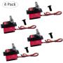 4 X DS3218 Waterproof Digital Servo with 25T Servo Arm, 20KG High Torque Full Metal Gear for RC Toys Model DIY Arduino TRX 4 Crawler (Control Angel 180°)