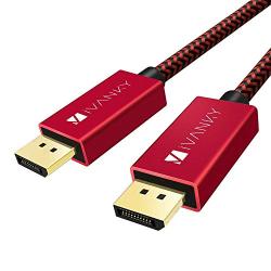 DisplayPort Cable 3.3ft/Red, iVANKY DP Cable, [4K@60Hz, 2K@165Hz, 2K@144Hz], Nylon Braided High Speed DisplayPort 1.2 Cable, Compatible with PC, Laptop, TV