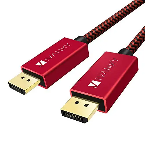 DisplayPort Cable 3.3ft/Red, iVANKY DP Cable, [4K@60Hz, 2K@165Hz, 2K@144Hz], Nylon Braided High Speed DisplayPort 1.2 Cable, Compatible with PC, Laptop, TV