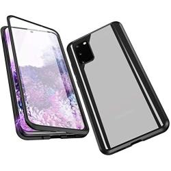 Screen Protector Case for Samsung S20, CeeDoo Galaxy S20 Magnetic Cover with Aluminum Frame Double Tempered Glass Built in Metal Lens Protector, Black