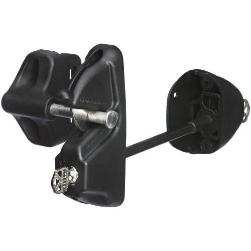 National Hardware V6203 LTCH DLUX BLK N346-202 5-7/8'' LokkLatch Deluxe Keyed Automatic Gate Lock Latch in Black