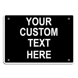 Aluminum Weatherproof Metal Sign Multiple Sizes Custom Personalized Text Here Black White Traffic Regulation Horizontal Street Signs 10x7Inches