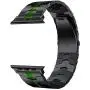 LDFAS Compatible for Apple Watch Band 44mm 42mm, Titanium Metal Watch Bands with Enhanced Durability Version Compatible for Apple Watch SE, Apple Watch Series 6/5/4/3 Smartwatch, Black/Green