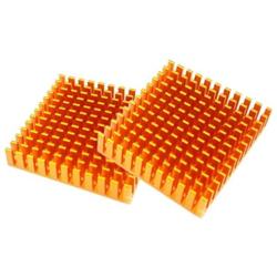 Easycargo 12pcs 40mm Heatsink 40x40x11mm, Aluminum Cooler Cooling Heat Sink for Cooling 3D Printers, TEC1-12706 Thermoelectric Peltier Cooler 40mmx40mmx11mm (Golden-Tone 12pcs)