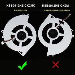 S-Union New Replacement Internal Cooling Fan for Sony Playstation 4 PS4 CUH-12XX CUH-1200 CUH-1200AB01 CUH-1200AB02 CUH-1215A CUH-1215B KSB0912HE Series (with Screwdrivers T8+T10 and Thermal Grease)