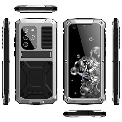 Case Compatible with Samsung S20 Plus(6.7''), (Military Grade Drop Protection) (Dustproof) Heavy Duty Rugged Military Cover with Kickstand Compatible with Samsung Galaxy S20 Plus(2020),Silver