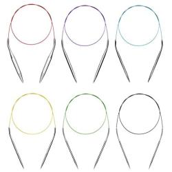 Circular Knitting Needles Set Round Needle Metal Magic Loop 40 Inch Size 15 13 11 10 9 8 7 6 5 4 2 0