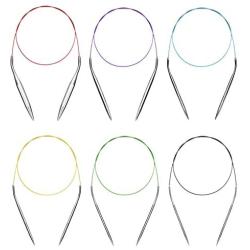 Circular Knitting Needles Set Round Needle Metal Magic Loop 40 Inch Size 15 13 11 10 9 8 7 6 5 4 2 0