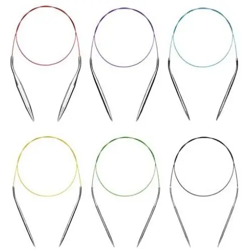 Circular Knitting Needles Set Round Needle Metal Magic Loop 40 Inch Size 15 13 11 10 9 8 7 6 5 4 2 0