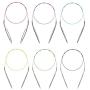 Circular Knitting Needles Set Round Needle Metal Magic Loop 40 Inch Size 15 13 11 10 9 8 7 6 5 4 2 0