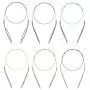 Circular Knitting Needles Set Round Needle Metal Magic Loop 40 Inch Size 15 13 11 10 9 8 7 6 5 4 2 0