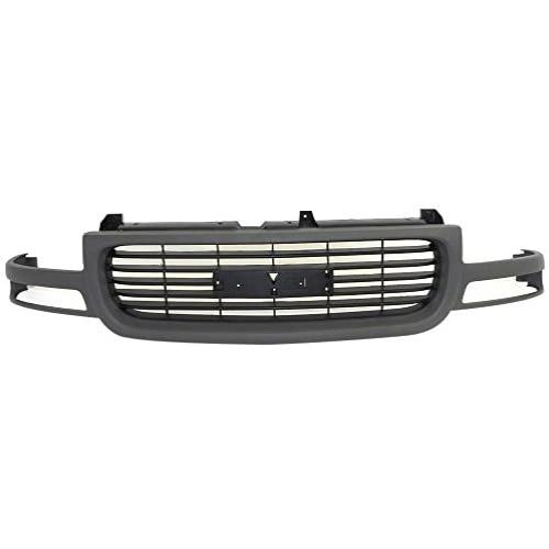 Perfit Liner New Replacement Parts Front Black/Dark Gray Grille Compatible With GMC 99-02 Sierra 1500 Pickup Truck 00-06 Yukon SUV XL 1500 Fits GM1200429 19130786