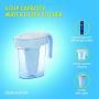 ZeroWater ZP-006-4, 6 Cup Water Filter Pitcher with Water Quality Meter,White and Blue