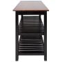 Casual Home Kitchen Island with Solid American Hardwood Top, Walnut