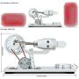 DjuiinoStar Hot Air Stirling Engine, Solid Metal Construction, Electricity Generator (Light up Colorful LED), My First Stirling Engine