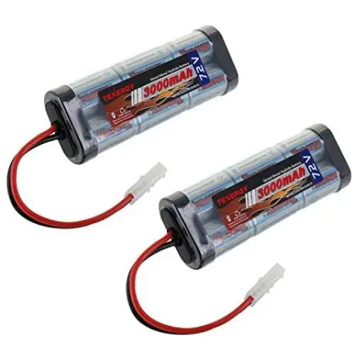 Tenergy 7.2V Battery Pack High Capacity 6-Cell 3000mAh NiMH Flat Battery Pack, Replacement Hobby Battery for RC Car, RC Truck, RC Tank, RC Boat with Standard Tamiya Connector, 2-Pack Tenergy 7.2V Battery Pack High Capacity 6-Cell 3000mAh NiMH Flat Battery Pack, Replacement Hobby Battery for RC Car, RC Truck, RC Tank, RC Boat with Standard Tamiya Connector, 2-Pack
