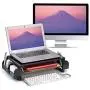 Simple Trending Metal Monitor Riser Stand and Computer Desk Organizer with Drawer, Black Simple Trending Metal Monitor Riser Stand and Computer Desk Organizer with Drawer, Black