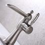Mejor Solid Brass Single-Handle Waterfull Bathroom faucet,Lavatory faucet with 4 inches deck plate,CUPC water lines and Metal pop-up drain with overflow (Brushed Nickel)
