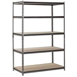 Hardware & Outdoor Heavy Duty Garage Shelf Steel Metal Storage 5 Level Adjustable Shelves Unit 72'' H x 48'' W x 24'' Deep