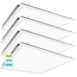 Luxrite 2x2 FT LED Light Panel, 36/40/45W, Color Temperature Selectable 3500K | 4000K | 5000K, Dimmable Drop Ceiling Lights, 4500/5000/5625 Lumens, IC Rated, UL Listed, 120-277V, DLC Premium (4 Pack)