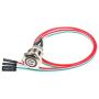 NOYITO 12mm Chassis Switch Metal Button Switch with 22inchs Extension Cable Red Yellow Blue Green Switch Symbol Suitable for Computer DIY Switch (12mm, Yellow Symbol)