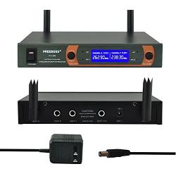 Wireless Microphone System, FREEBOSS KV-22 VHF Dual Channel Handheld Wireless Mic,with Metal Receiver, Ideal for Karaoke, Church, DJ Party