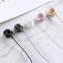 Casjie Metal Heavy Bass in-Ear Headphones Stereo Headset 3.5mm Wired Earphone with Microphone (Black)