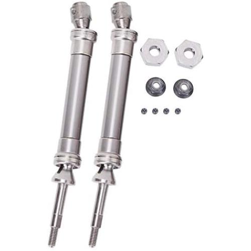 T best RC Rear Drive Shaft Set, 1/10 RC Metal CVD Transmission Shaft Fit for Traxxas Slash Car NSV775(Titanium)