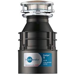 InSinkErator Garbage Disposal, Badger 5, 1/2 HP Continuous Feed,Black