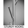 Kira Home Addison 68'' Free Standing Metal Coat Rack, Satin Steel Finish