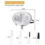 Pauplian Stainless Steel Funnels for Kitchen, Food Grade Kitchen Metal Funnel for Liquid, Spice, Powder, Oils, 4/5/6Inch Cooking Funnels Set of 3 with 4pcs Strainer Filter & 4pcs Cleaning Brush(11in1)