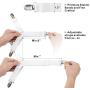 Tomata Adjustable Bed Sheet Fasteners, Triangle Non-Slip Elastic Holder Straps Corner Clips with Heavy Duty Grippers Clips (Set of 4 - White)