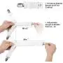 Tomata Adjustable Bed Sheet Fasteners, Triangle Non-Slip Elastic Holder Straps Corner Clips with Heavy Duty Grippers Clips (Set of 4 - White) Tomata Adjustable Bed Sheet Fasteners, Triangle Non-Slip Elastic Holder Straps Corner Clips with Heavy Duty Grippers Clips (Set of 4 - White)