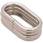 BIKICOCO 1-1/2 Metal Oval Ring Buckle Loops Non Welded for Leather Purse Bags Handbag Straps, Silver - Pack of 20