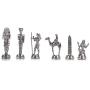 GIFTHOME (Without Board) Historical Handmade Ancient Egypt Pharaoh Figures Metal Chess Pieces Medium Size King 3.5 inc (Only Pieces)