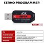 AGFRC 55KG Digital Steering Servo High Torque Programmable Full Metal Gear Brushless Servo for 1/8 1/10 RC Models, Control Angle 180° (A86BHM(Red)&AGF-SPV2)