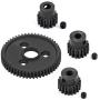 kingsea Metal Steel 54T 0.8 32 Pitch Spur Gear with 15T/17T/19T Pinion Gear Sets for RC Slash 4x4 VXL Rally VXL Stampede 4x4 1/10 Summit 1/10 E-REVO