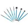 Caydo 9 Pieces Stylus Tools, 5 Pieces 2 Way Total 10 Different DIY Silicone and Ceramic Clay Indentation Tool and 4 Pieces Double-Ended Metal Ball Tools