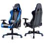 Gtracing Gaming Chair Racing Office Computer Ergonomic Video Game Chair Backrest and Seat Height Adjustable Swivel Recliner with Headrest and Lumbar Pillow Esports Chair (Blue)
