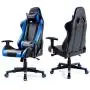 Gtracing Gaming Chair Racing Office Computer Ergonomic Video Game Chair Backrest and Seat Height Adjustable Swivel Recliner with Headrest and Lumbar Pillow Esports Chair (Blue)