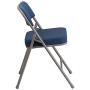 Flash Furniture HERCULES Series Premium Curved Triple Braced & Double Hinged Navy Fabric Metal Folding Chair Flash Furniture HERCULES Series Premium Curved Triple Braced & Double Hinged Navy Fabric Metal Folding Chair