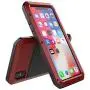 iPhone Xs Max Case, TCM Aluminum Metal Case - Water Resistant Shockproof Heavy Duty Tempered Glass Screen Protector Dual Layer Protective Case for Apple iPhone Xs Max-Red