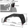 Hooke Road Tube Tubular Fender Flares + Front Inner Fender Liners Kit Compatible with Jeep Wrangler JK & Unlimited 2007-2018 2/4 Doors