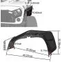 Hooke Road Tube Tubular Fender Flares + Front Inner Fender Liners Kit Compatible with Jeep Wrangler JK & Unlimited 2007-2018 2/4 Doors