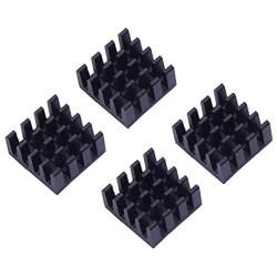 Mudder 8 Piece Black Aluminum Heatsink Cooler Cooling Kit for Raspberry Pi 3, Pi 2, Pi Model B+