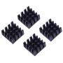 Mudder 8 Piece Black Aluminum Heatsink Cooler Cooling Kit for Raspberry Pi 3, Pi 2, Pi Model B+